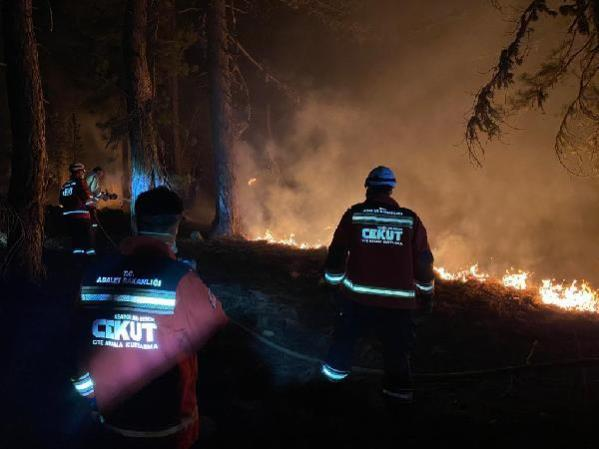 CEKUT ekiplerinden orman yangınlarıyla mücadeleye destek